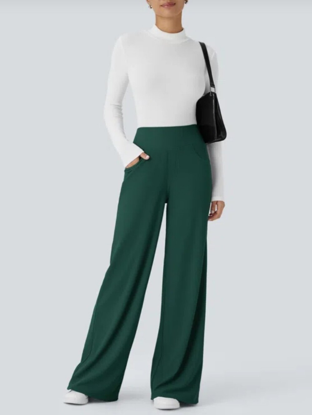 Halara High Waisted Rise Wide Leg Pants XL Athleisure Comfort #7777